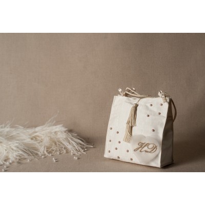 Shopper con perle e iniziali- 013 € 15,00